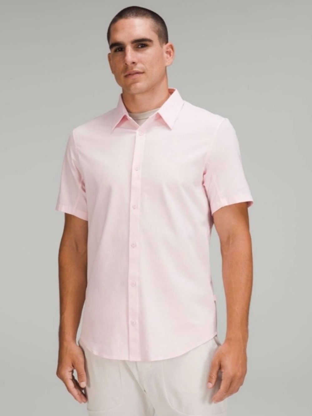 LULULEMON Airing Easy Short-Sleeve Shirt Pink Men’s Large